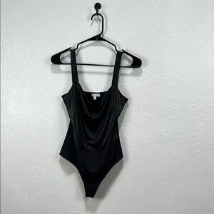 TCEC Women’s Sleeveless Structure Bodysuit  Black Night out Street wear Sz M